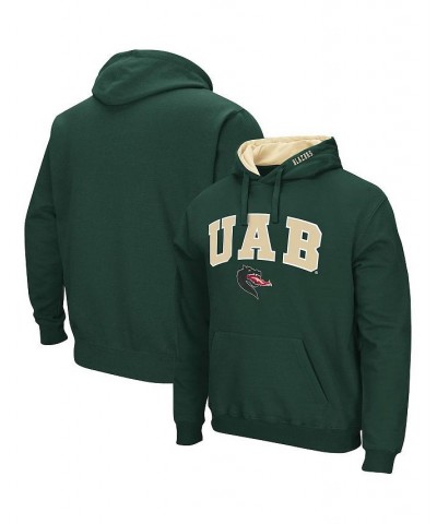 Men's Green UAB Blazers Arch and Logo Pullover Hoodie $18.49 Sweatshirt