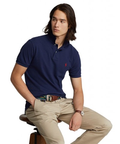 Men's Custom Slim Fit Mesh Polo Newport Navy $56.40 Polo Shirts