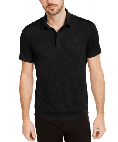 Men's AlfaTech Stretch Solid Polo Shirt Black $15.00 Polo Shirts