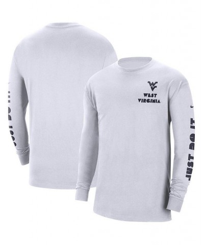 Men's White West Virginia Mountaineers Heritage Max 90 Long Sleeve T-shirt $26.54 T-Shirts