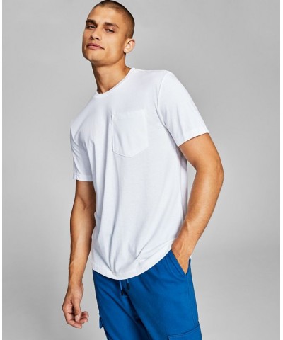 Men's Solid Pocket T-Shirt White $11.56 T-Shirts